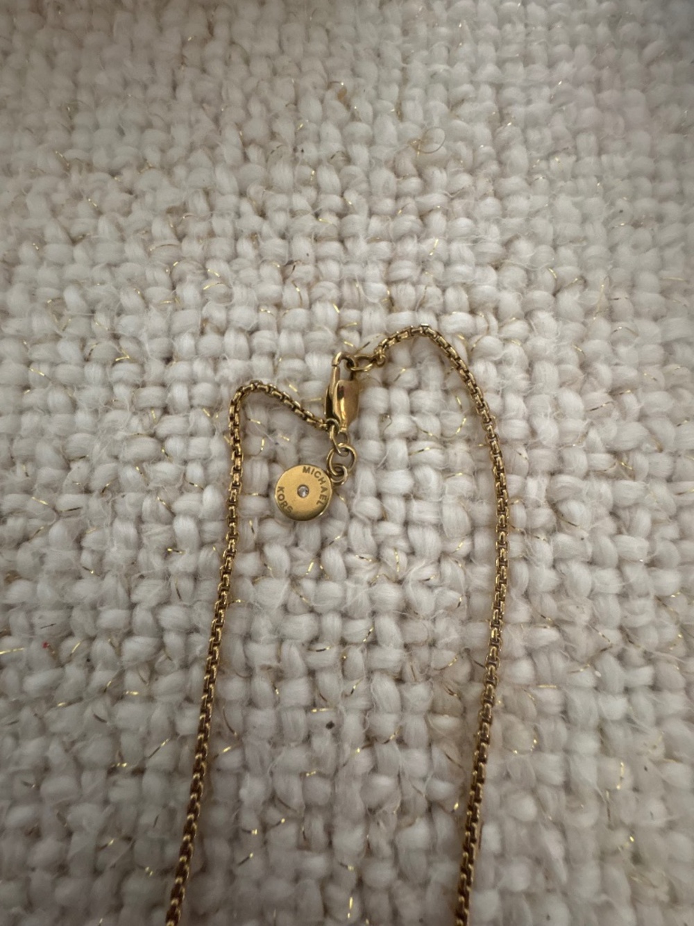 Michael Kors- Gold Long Strand Necklace - Picture 2 of 4